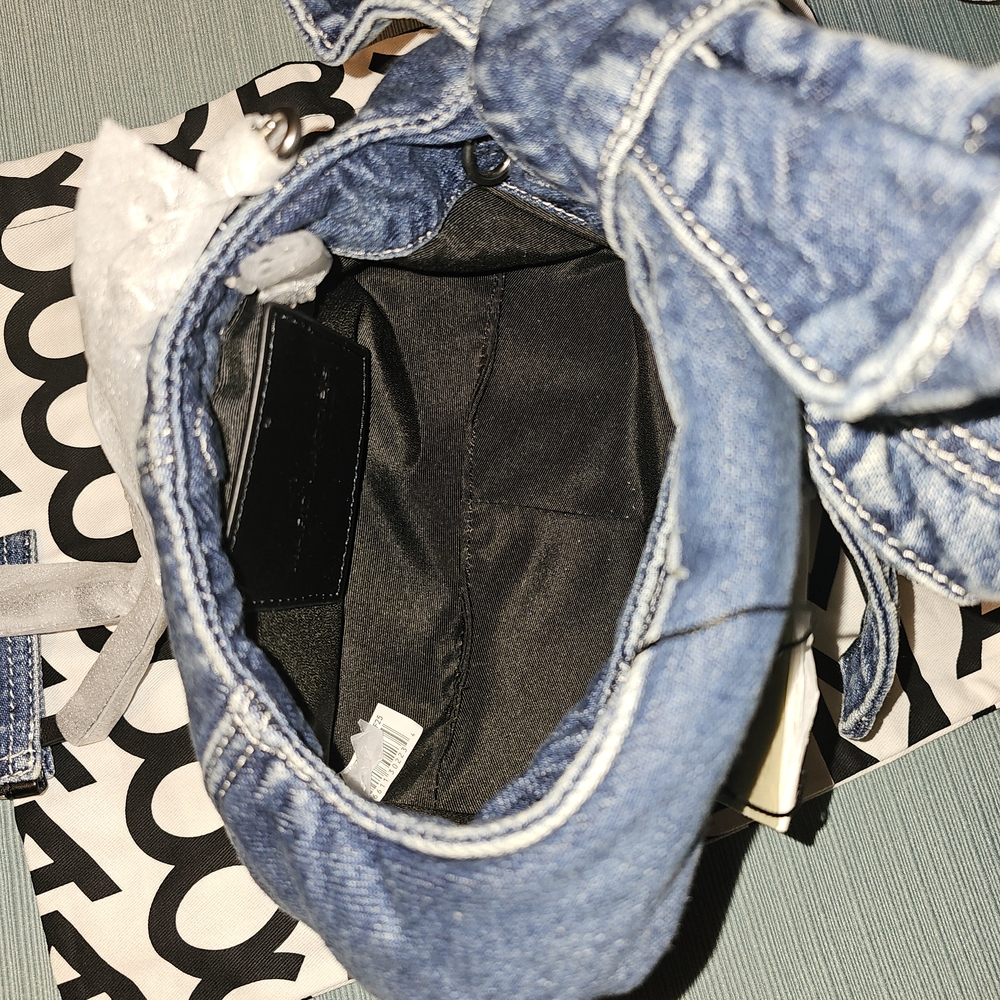 Marc Jacobs Denim Sack Bag with Pouch - Picture 7 of 12